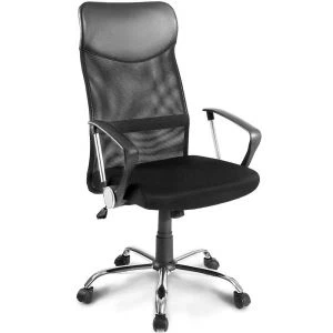 Y-1748 Ergonomiskt svankstöd Mesh Executive Dator Skrivbord Kontorsuppgiftsstol Svart